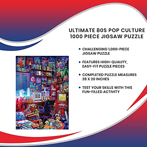 Rompecabezas de 1000 piezas '80s Game Room' con temática pop culture, de Rachid Lotf | Rompecabezas interactivo para niños y adultos, juguetes educativos y juegos | 28 x 20 pulgadas miniatura 6