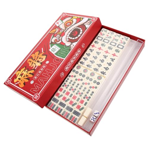 Mahjong Portable Complet Pliable Blanc Ensemble de Voyage Compact Majong