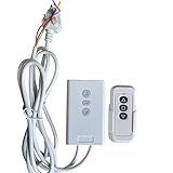 Electric Projector Screen Remote Control Kit, 3-Button Wireless Controller with Receiver Box, White (TJ7500With a line/433MHZ)