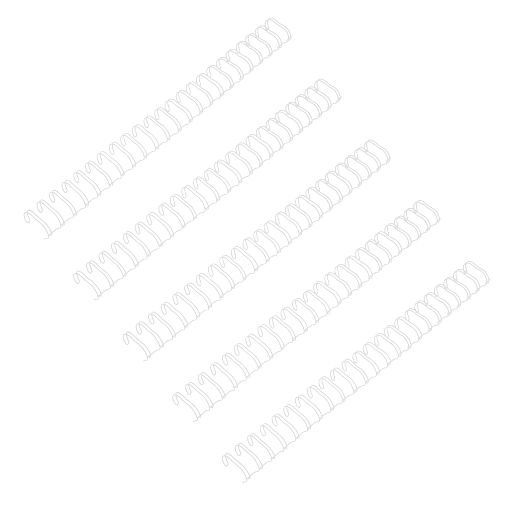 Spirali Metalliche a Doppio Anello 23 Fori Bianco 50 Pezzi per Quaderni