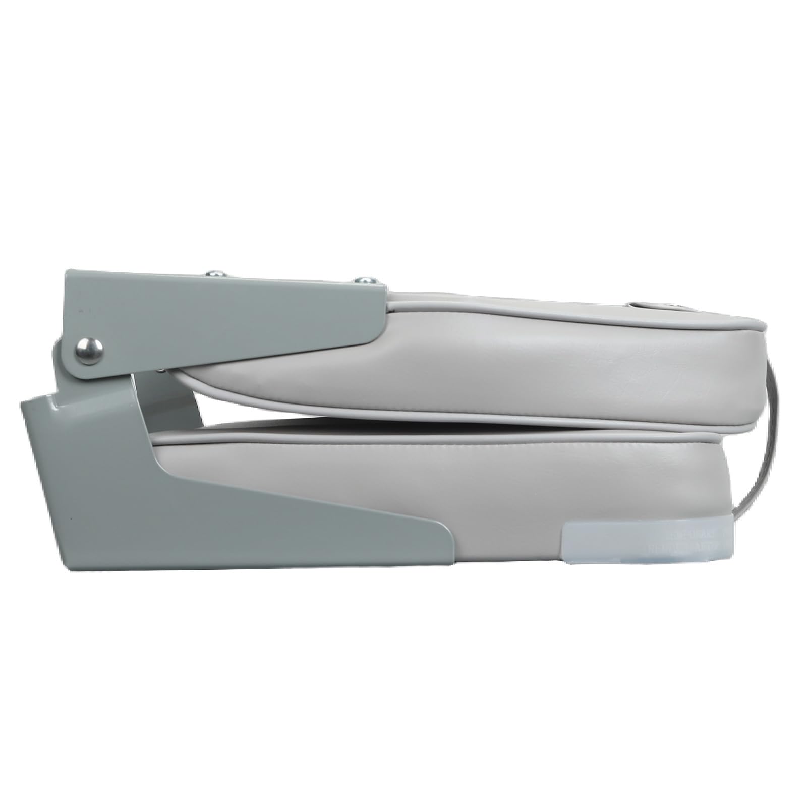 ERGOSEAT Asiento de barco de pesca plegable con respaldo bajo, 1 paquete, gris claro