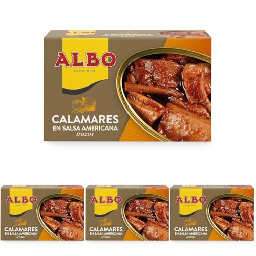 Calamares en Salsa Americana, 110g (Paquete de 4)