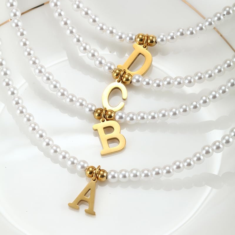 Miniatura 5 de Pearl Initial Gifts Necklace for Girls Gold Pendant With Extension Chain Meaningful Jewelry Gifts for Women