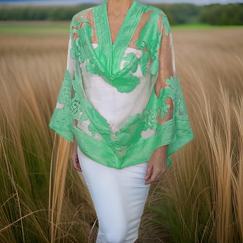 Wedding Wrap Spring Scarf Sheer Formal Evening Shawl Plus Size Off the Shoulder Top Dressy Women's Poncho Summer Stole4