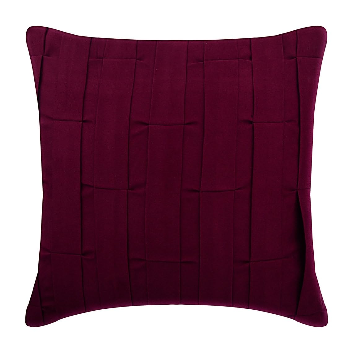 The HomeCentric Decorative Cushion Covers Pack of 2, 60x60 cm (24"x24") Purple, Suede Throw Cushion Covers, Cushion Covers, Solid Color Throw Pillow Case, Modern Pillow Shams - Deep Burgundy Love Tune โ image 1