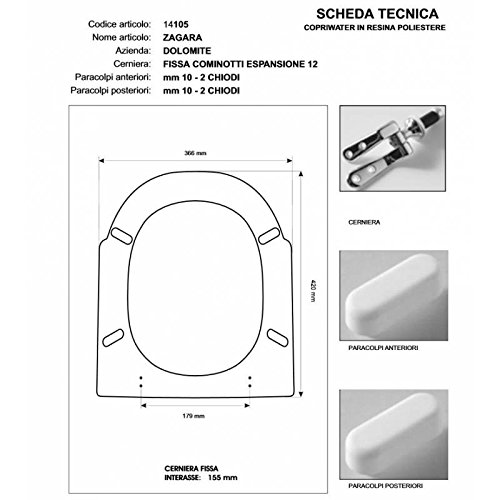 Preisvergleich Produktbild Toilettensitz für WC zagara-dolomite