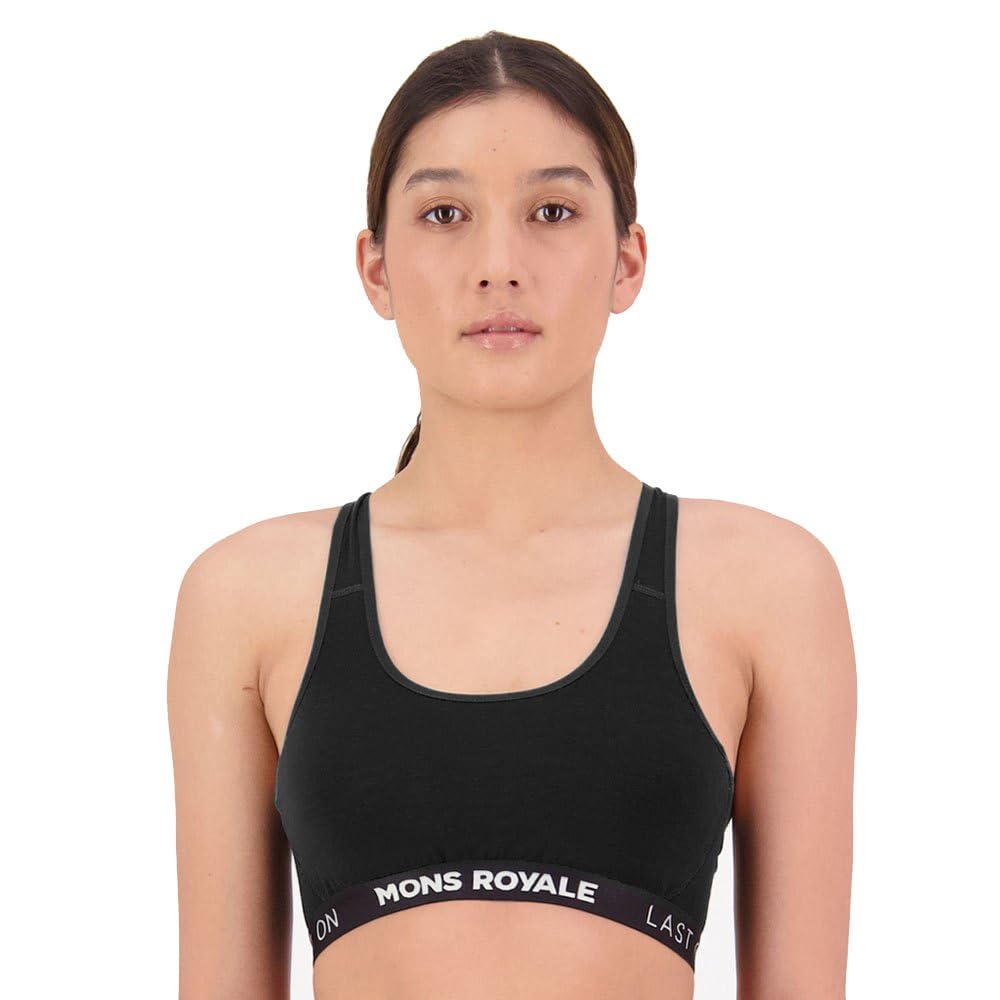 Mons Royale Reggiseno Sportivo Sierra, Black, M
