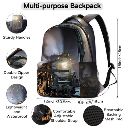 Sac à dos vintage train à vapeur idée cadeau pour filles et garçons - 2