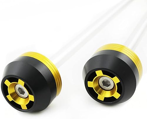 Miniatura 5 de Para Z900 Z900RS 2017-2022 Motocicleta Aluminio Delantero y Trasero Rueda Horquilla Eje Deslizadores Tapa Protector de Choque (Dorado)