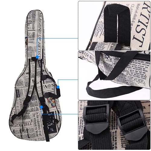 Housse de transport pour guitare 600D en tissu Oxford résistant à l’eau Style journal Double couture Sangles rembourrées… - Les Beatles, Paul McCartney, John Lennon, RIngo Starr, George Harrison Housse de transport pour guitare 600D en tissu Oxford résistant à l'eau Style journal Double couture Sangles rembourrées… – Image 6