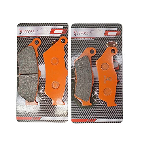 LE LEFOSSI moto Fibre de Carbone Plaquettes de Frein Avant et Arrière Pour Compatible avec Harley Davidson XG 500/750 Street XG 750 A Street Rod 2016-2018...