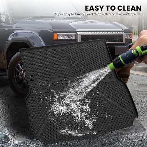 Image of LASFIT Cargo Mats for Land Cruiser LC250 2024-2027 with Backrest Mat | Not LC150 or LC300, Rear Cargo Area, Seatback Protection, All Weather TPE, Custom Laser Fit, Easy to Wash