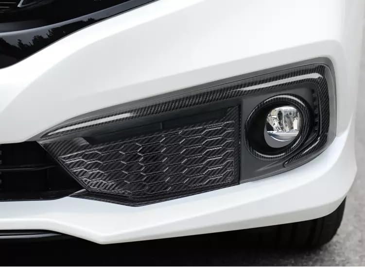 Image of ABS Carbon Fiber Front Fog Lamp Panel Cover, Fits For 10th Honda Civic 2016-2021, 75012-F