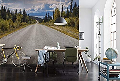 Komar 8 532 Wallpaper Paper Atlin Road, Size: 368 x 254 cm (W x H), 8 Pieces, and Paste, Made in Germany, Bunt