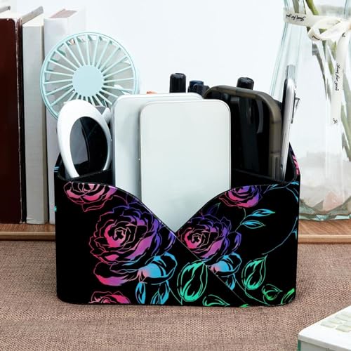Porte-stylos rectangulaire rose fluo au design moderne et couleur vibrante - 7