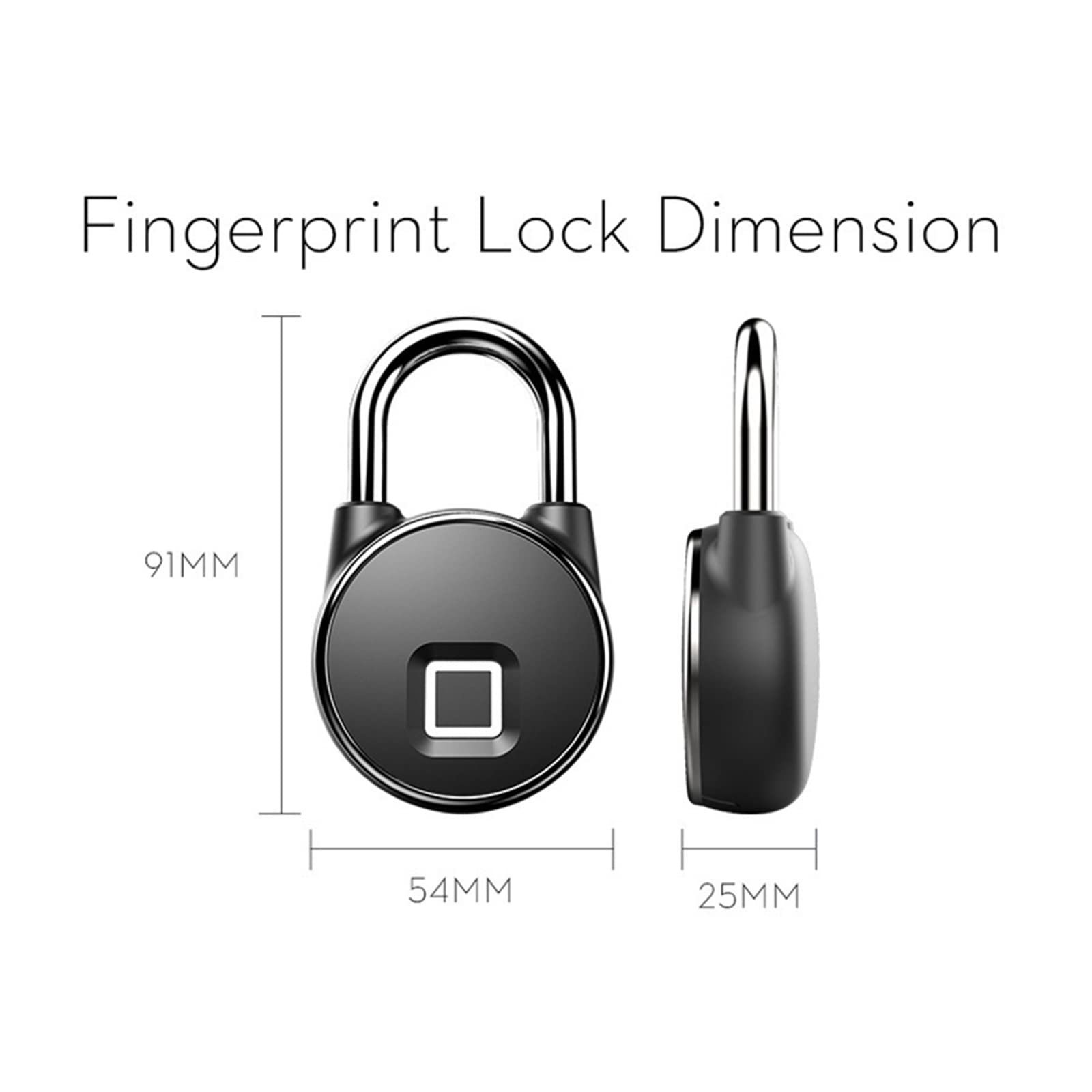 Cerradura inteligente Candado inteligente Tuya con huella dactilar, candado inteligente, candado for armario, candado antirrobo for dormitorio, candado de seguridad sin llave recargable por USB