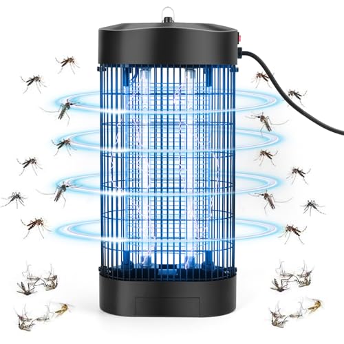 HKC Lampara Antimosquitos Electrico, Mata Mosquitos Electrico 9W 365nm 2 lámparas UV Trampa de Insectos, Matamosquitos para Interior Eficazmente Mosquitos Moscas y Polilla