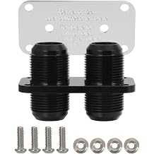 16AN Dual Bulkhead Fitting Billet Firewall Pass Through Adapter