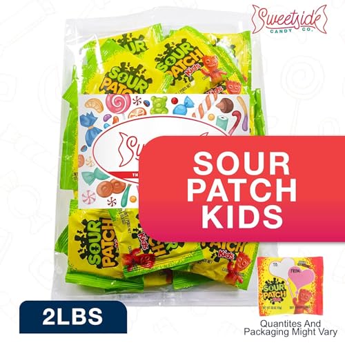 SWEETSIDE CANDY CO. Bulk Pack of SourPatch Kids - Fun Size Individually Wrapped for Mother's Day, Movie Theater , Holiday Stuffing Basket Fillers, Party Bags, Office, on the go Snacking, 2lb Bag