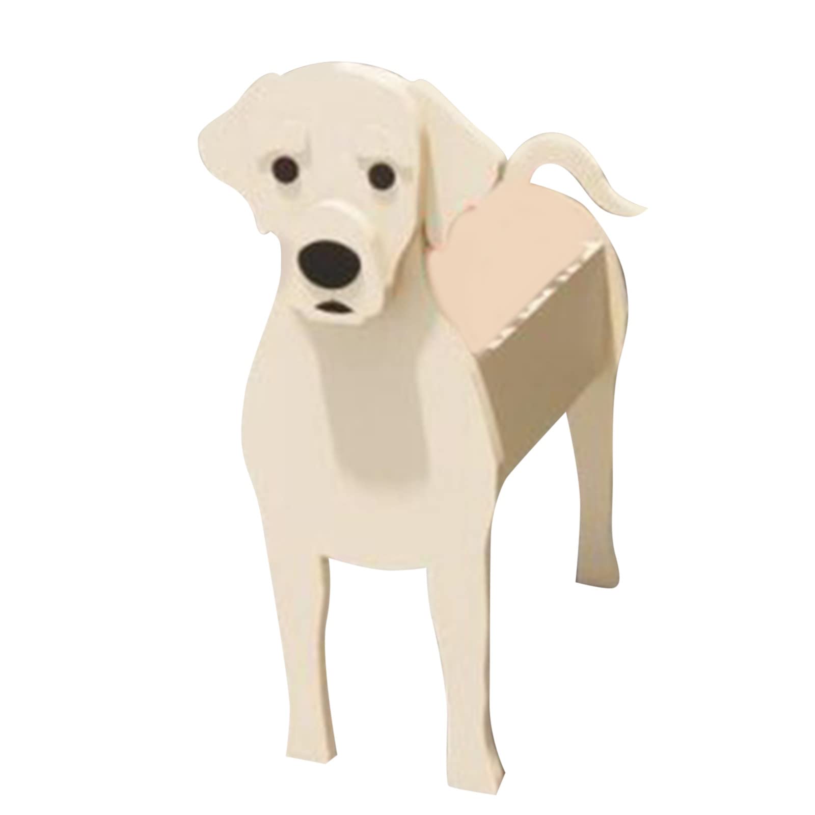 Flower Pot Outdoor Garden Flower Pot Dog Poodle Chihuahua Animal Planters Flower Pot Dog Planter Storage Container Dog Planters Garden Pet Dogs Saucer 40 cm (B, One Size)