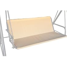 J&C Patio Swing Seat Cover Replacement 600D Heavy Duty Swing Cushion Cover Outdoor Swing Seat Support Waterproof UV Resistant for 2 Seater 3 Seater Durable Swing Covers for Frame 33.5x19x19inch