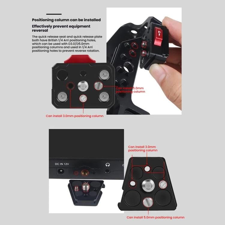 Image of Claw Quick Release Plate Tripod QR Camera Mount Adapter, Quick Setup Kit with 1 /4'' Screw Compatiable for Canon /Sony /Nikon Cameras /Zhiyun /Feiyu /DJI /Moza Stablizers Switch Between Tripod /Monopod /Slider