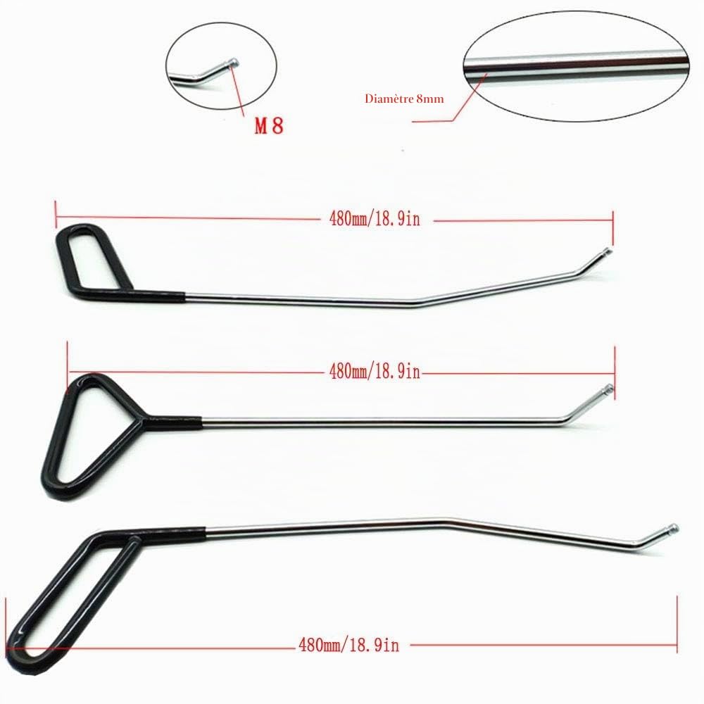 6 tiges de réparation des bosses avec kit de réparation des bosses sans peinture à tête conique