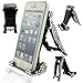 EVTECH(TM) Universal Luxury Transparent Colorful Bling Handmade Crystal Diamond Rhinestones Universal Multi-function Portable 360 Degree Rotating Suction Cup Mini Desk Car Mount Clip Stand Holder Dashboard Mount for Smartphones Mobile Phones Touchscreen Tablet Digital Device GPS PDA (Not bigger than Galaxy Mega 6.3) (100% Handcrafted) (Black)