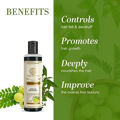 Khadi Natural Amla & Bhringraj Hair Cleanser(Shampoo) | Hair Cleanser with Natural Ingredients | Anti-Dandruff Shampoo | Anti-Hair Fall Shampoo |... - Image 2