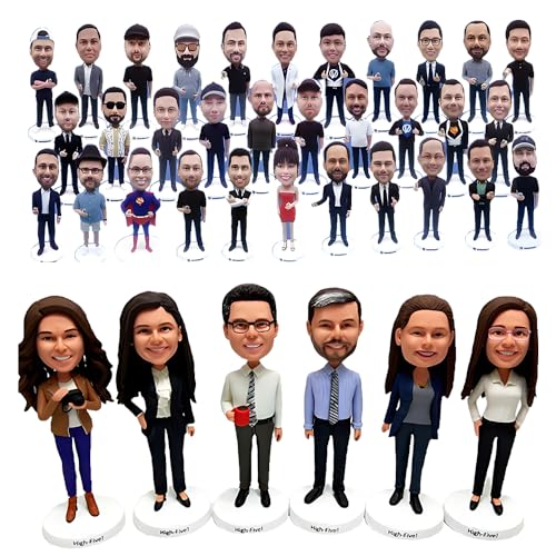 MEJELE Custom Football Player Bobblehead, #8 Jersey, Handmade Rugby Figurine, Personalized Birthday Gift, Standing on Base Office Decoration