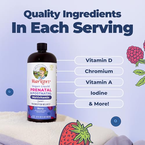 Image of MARYRUTH'S Postnatal & Prenatal Liquid Multivitamin for Women | Selenium | Folate | Healthy Fetal Development | Prenatal Vitamins | Vegan | Non-GMO | Sugar Free | Gluten Free | 32 oz (Pack of 2)