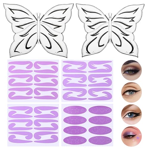 Butterfly Eyeliner Stencil, plantillas para delineador y sombra de ojos miniatura 6