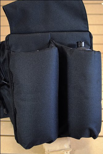 BLACK Poly Deluxe Horn Bag With 2 Water Bottles And 2 Compartments