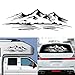 OPSLEA Auto Aufkleber Berg Aufkleber Vinyl Grafik Aufkleber Kit für Car Camper RV Trailerca (Schwarz, M)