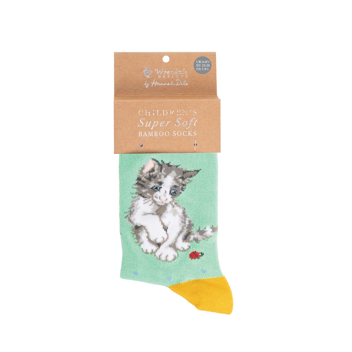 Wrendale Designs - ''Ladybird' cat Children's Socks Size 9-12