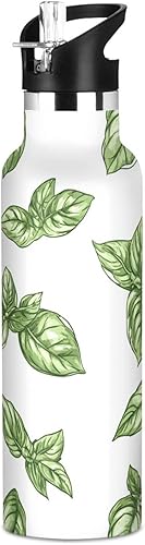 Miniatura 8 de Botellas de agua reutilizables con tapa de boquilla a prueba de fugas, diseño de girasol neutro de doble pared, aislamiento al vacío, a prueba de