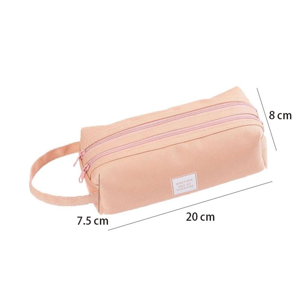 Borsa con Manico di Grande capacità Astuccio Doppio Multifunzione Astuccio portapenne con Cerniera per Materiale Scolastico per Ragazzi e Ragazze