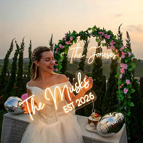 Image of Custom Neon Sign, 10 inch-55 inch Personalized Custom LED Neon Lights Sign for Wall Decor,Large Customizable Name Sign, Suitable for Valentine Wedding Birthday Party Home Decor Bar Cafe Business Shop
