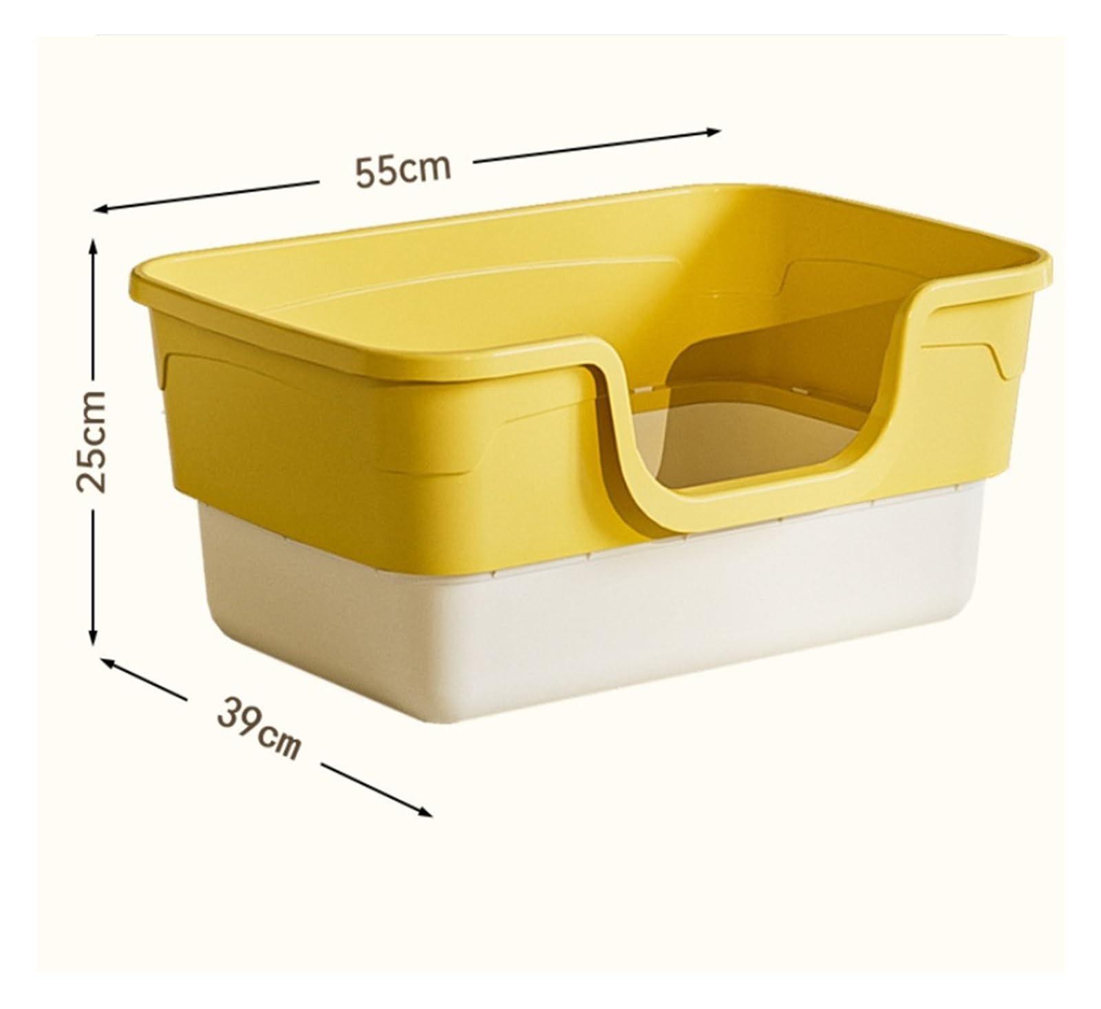 autopulente Lettiera for gatti grande con lettiera for gatti sui lati alti Toilette for animali antispruzzo Facile da pulire, for interni grande(Grey)