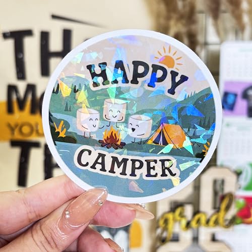 Calcomanías de malvaviscos resistentes para decorar termos, equipo de camping y laptops 2