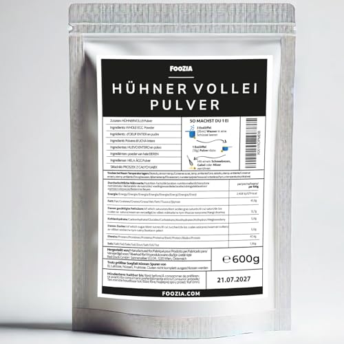 Volleipulver 600g Eipulver Eier Pulverisiertes Eierpulver Ei Trockeneipulver Whole Egg Powder von Foozia