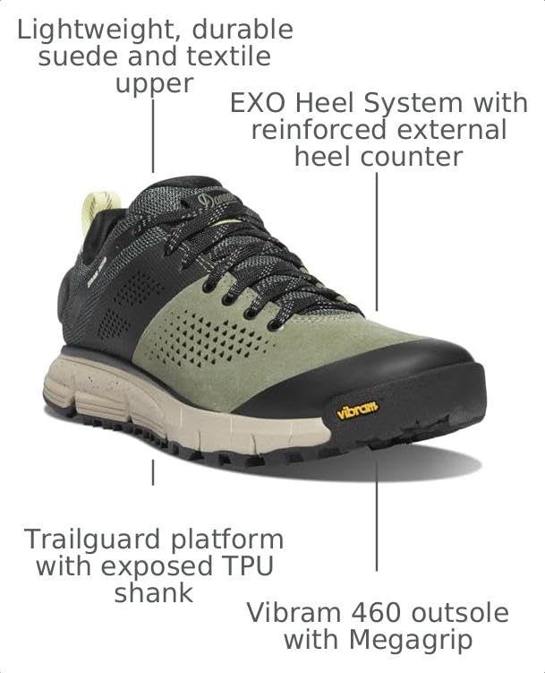 Image of Danner Trail 2650 3 inch Hiking Shoes for Women - Durable Suede & Textile Upper with Breathable Mesh Lining, Ortholite Footbed & Vibram Traction Outsole | Durable Suede & Textile Upper, Breathable Mesh Lining, Ortholite Footbed & Vibram Traction Outsole
