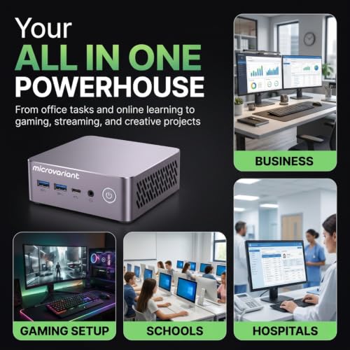 Image of CoreX Pro Mini PC | Core i5-1235U 12th Gen Processor | Max Turbo 4.40GHZ | Triple 4k Display Support, 16GB DDR4, 512GB NVMe SSD, Intel Iris Xe Graphics, WiFi 6, BT 5.0 | Windows 11 Pro