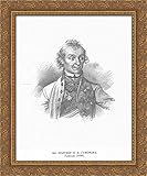 Portrait Of Alexander Suvorov 20x24 Gold Ornate Wood Framed Canvas Art by Taras Shevchenko