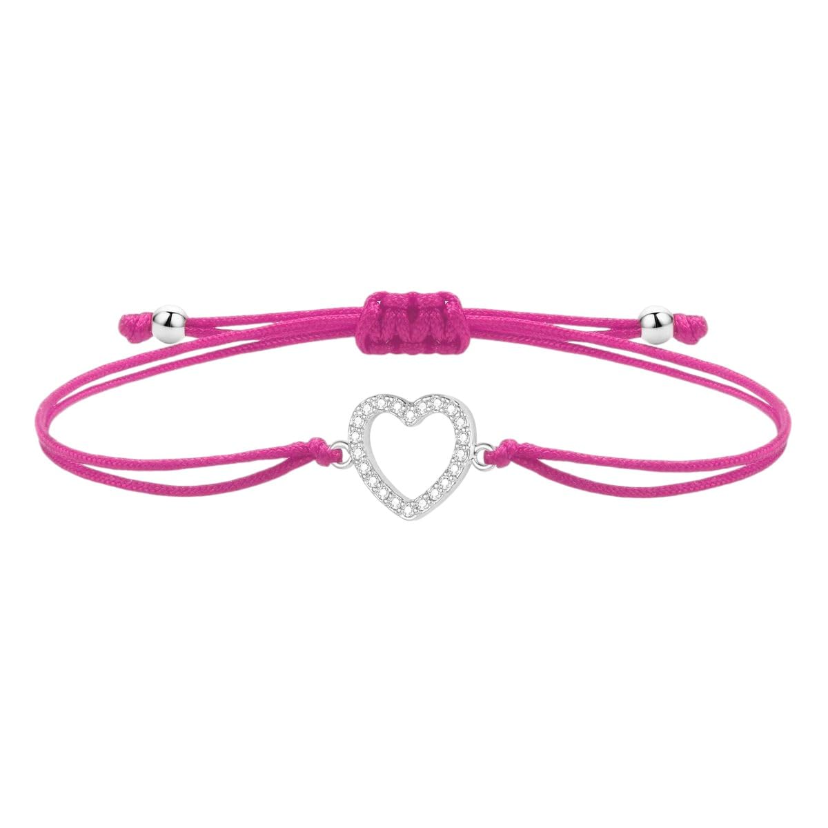 Gioielli Nuovo 2025 CZ Cristallo Amore Cuore Bracciale con ciondoli Amante delle Donne Ottone Placcato Oro Cubic Zirconia Zircone Stringa Rossa con per Te Gioielli Accessori Regalo Creativo
