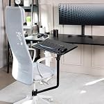 VIVO Office Chair Mounted 26 x 12 Inch Keyboard and Mouse Tray, Ergonomic Tilt, Full Motion 360 Degree Rotation, Fits up to 2" Gas Cylinder, Black, MOUNT-KB08C