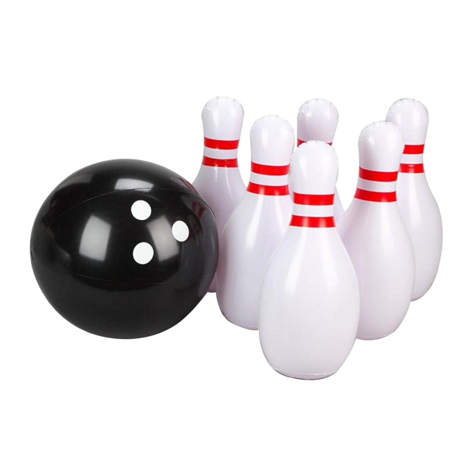 Bowling Set mit Hölzernen Rasseln, Lernspielzeug für Die Rasenentwicklung, Sportspiele für Den Garten