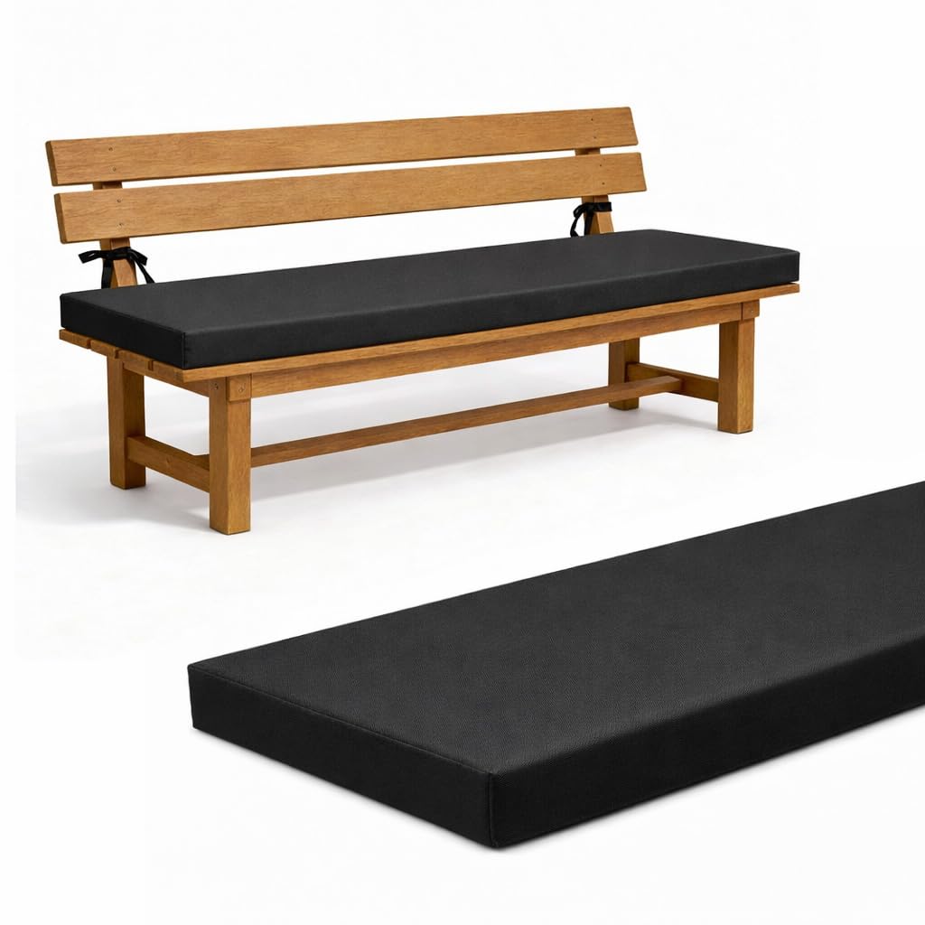Coussin de banc imperméable avec housse lavable 5cm