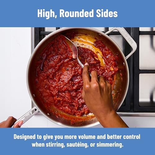Image of Misen Stainless Steel Pan - Versatile Everyday Pan - Even Heating, Dishwasher-Safe, Oven-Safe, Works on All Stovetops