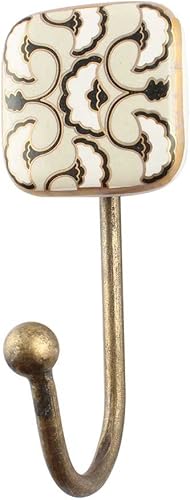 Indianshelf - Juego de 3 ganchos de cerámica cuadrados, sin óxido, para colgar ropa, toalla o decoración del hogar en línea